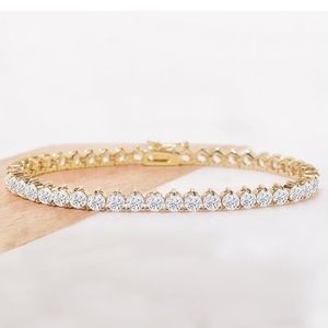 CZ Tennis Bracelet 18K yellow gold plated